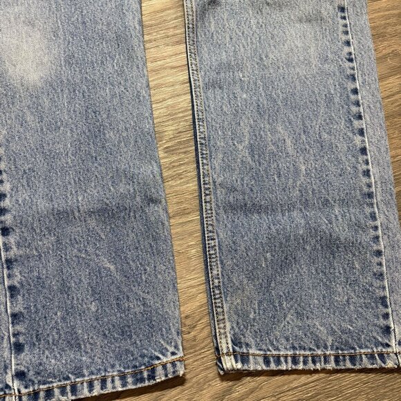 Levis 505 Mens Straight Leg Jeans W34 L30 Medium Wash Denim Regular Fit - Picture 8 of 12